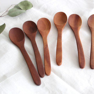 natural wooden dessert spoon