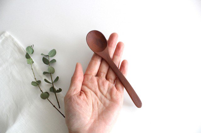 natural wooden dessert spoon
