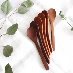 natural wooden dessert spoon