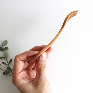 natural wooden dessert fork