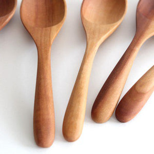 natural wooden soup spoon