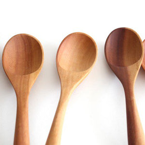 natural wooden soup spoon