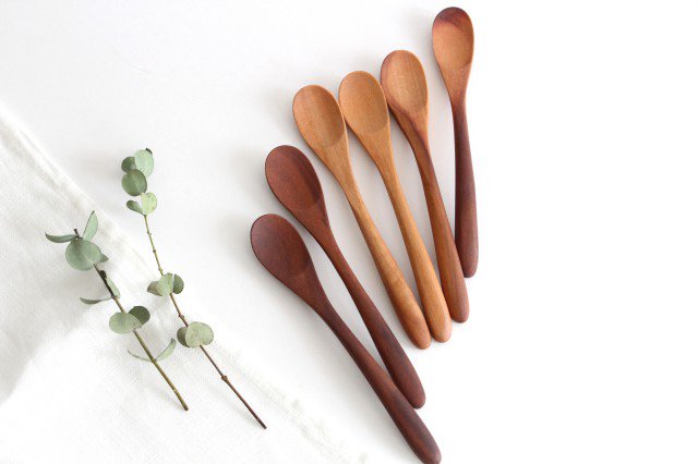 natural wooden teaspoon