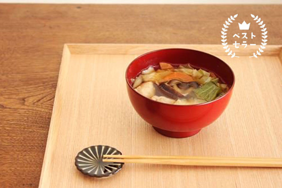 Matsuya Shikki Store Soup Bowl Vermilion | Echizen Lacquerware