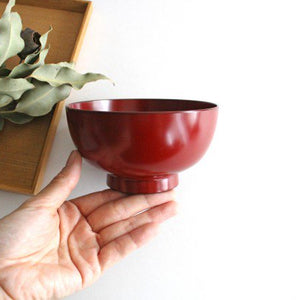 Matsuya Shikki Store Soup Bowl Vermilion | Echizen Lacquerware