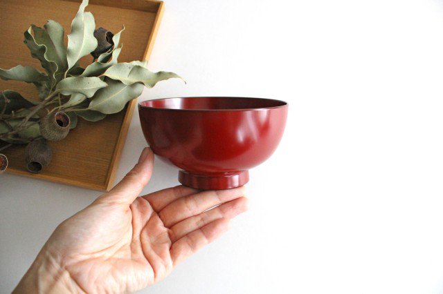 Matsuya Shikki Store Soup Bowl Vermilion | Echizen Lacquerware