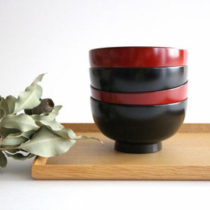 Matsuya Shikki Store Soup Bowl Vermilion | Echizen Lacquerware