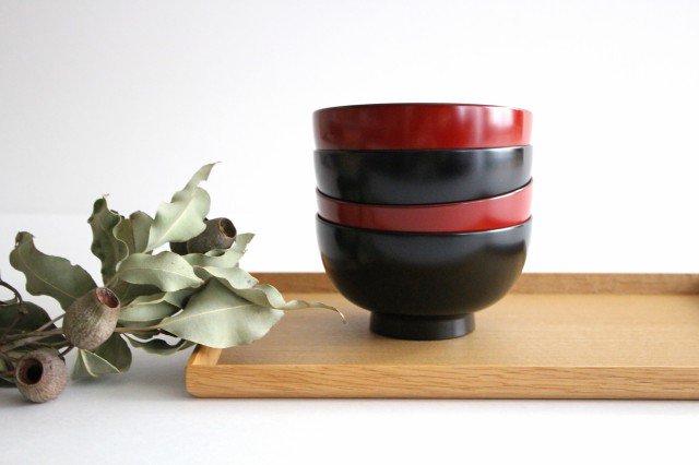 Matsuya Shikki Store Soup Bowl Vermilion | Echizen Lacquerware