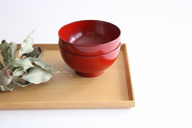 Matsuya Shikki Store Soup Bowl Vermilion | Echizen Lacquerware