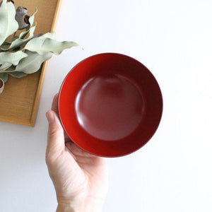 Matsuya Shikki Store Soup Bowl Vermilion | Echizen Lacquerware