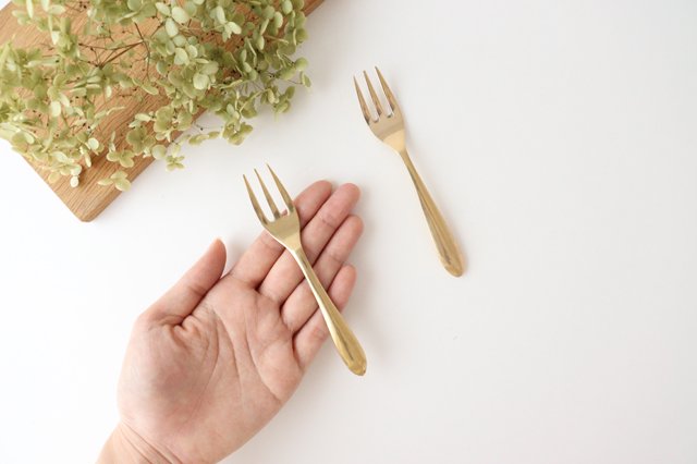 brass dessert fork