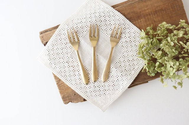 brass dessert fork