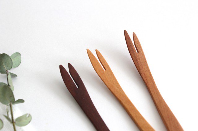 natural wood fork