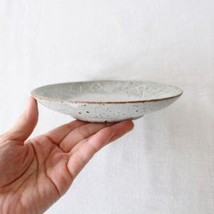 15cm/5.9in Plate Suna Karatsu Mishima Pottery Mino Ware