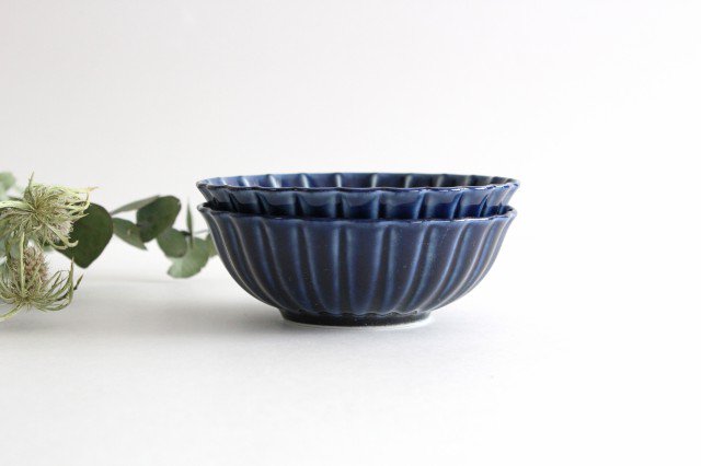 12cm/4.7in Pot Eggplant Navy (Blue) Porcelain Giyaman Mino Ware