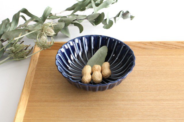 12cm/4.7in Pot Eggplant Navy (Blue) Porcelain Giyaman Mino Ware