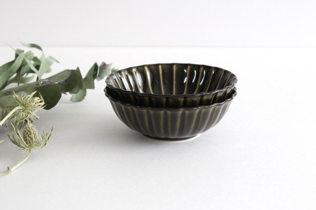 Giyaman Small Bowl Green 12cm/4.7in | Kobachi Mino Ware