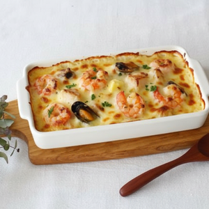 Square Deep Plate Gratin Dish White | Banko Ware