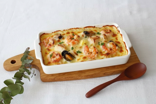 Square Deep Plate Gratin Dish White | Banko Ware