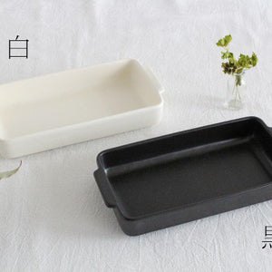 Stack gratin white heat-resistant pottery Banko ware