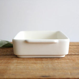 Square Deep Plate Gratin Dish White | Banko Ware