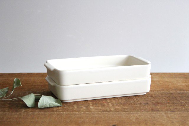 Square Deep Plate Gratin Dish White | Banko Ware