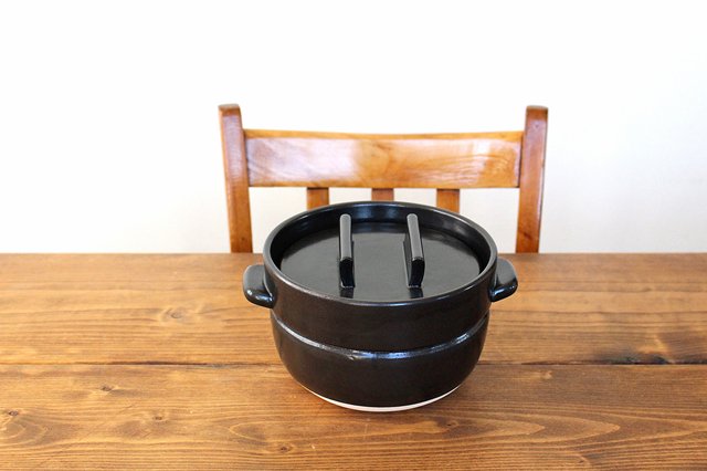 Rice pot 3 cups black Kazuka Dogu Store Nakagawa Masashichi Shoten