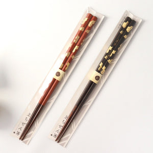 KORINDO Echizen Chopsticks Hexagonal Gold Leaf Rokugon Tame 23.0cm /9.05in