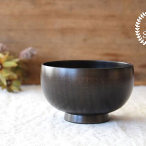 Shirasagi Woodworking  Soup Bowl Black Sakura M | Lacquerware