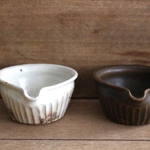 Furutani Seitosho Katakuchi Small Bowl Shinogi White