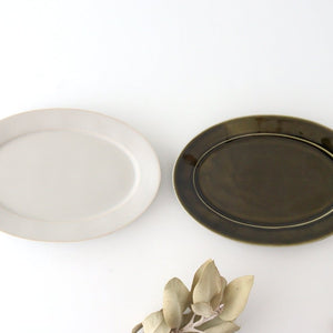 Koyo Kiln Oval Plate Sherbet Gray L | Arita Ware