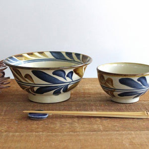 Toshin Kiln Ramen Bowl Deigo Arabesque  | Tsuboya Ware Yachimun