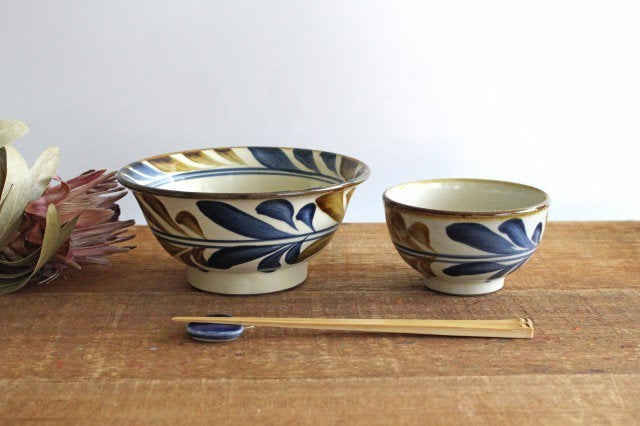 Toshin Kiln Ramen Bowl Deigo Arabesque  | Tsuboya Ware Yachimun