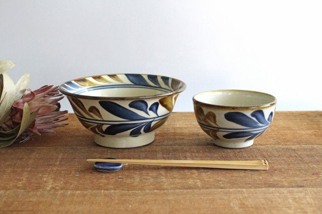 Toshin Kiln Soup Bowl Deigo Arabesque | Tsuboya Ware Yachimun