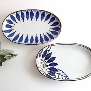 Oval Plate Blueme | Hasami Ware