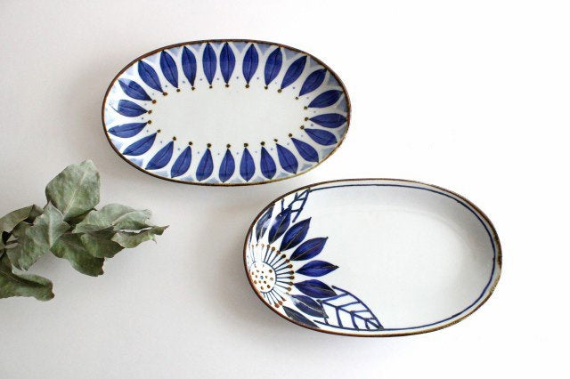 Oval Plate Blueme | Hasami Ware