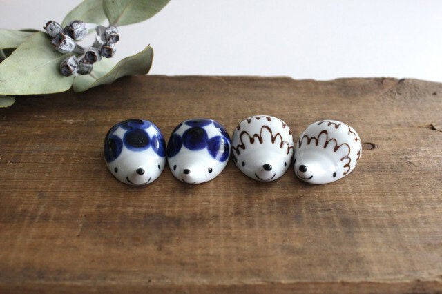 Hedgehog Chopstick Rest Bubbbles | Hashioki Hasami Ware