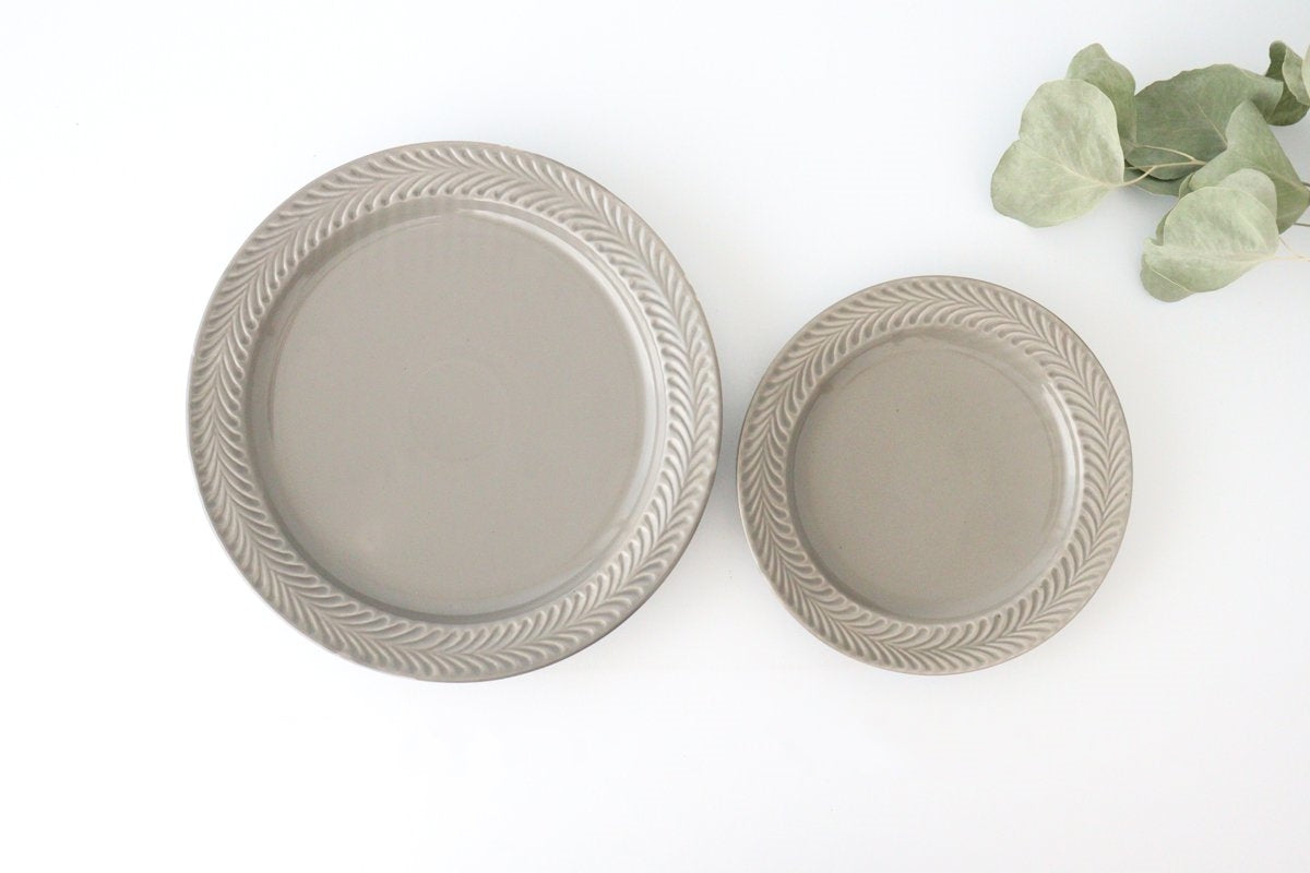 Round Plate Rosemary Gray 24㎝/9.4in | Hasami Ware