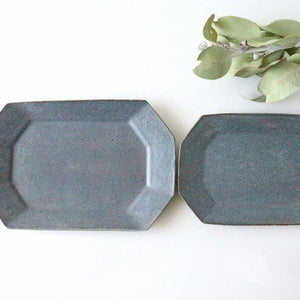 Furutani Seitosho Octagonal Rectangular Plate Gray L