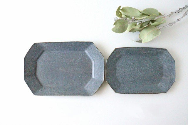 Furutani Seitosho Octagonal Rectangular Plate Gray L