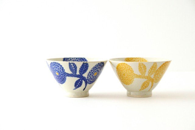 Rice Bowl Blue  Dahlia | Hasami Ware