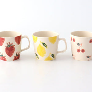 mug cherry porcelain fruits Hasami ware