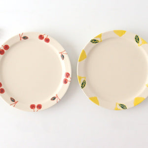 Plate M lemon porcelain fruits Hasami ware