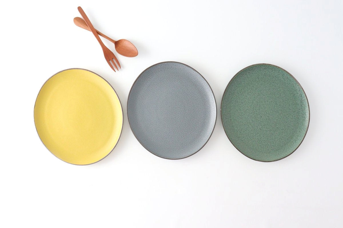 kei Large Plate Green | Mino Ware