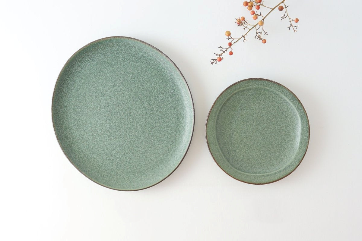 kei Large Plate Green | Mino Ware