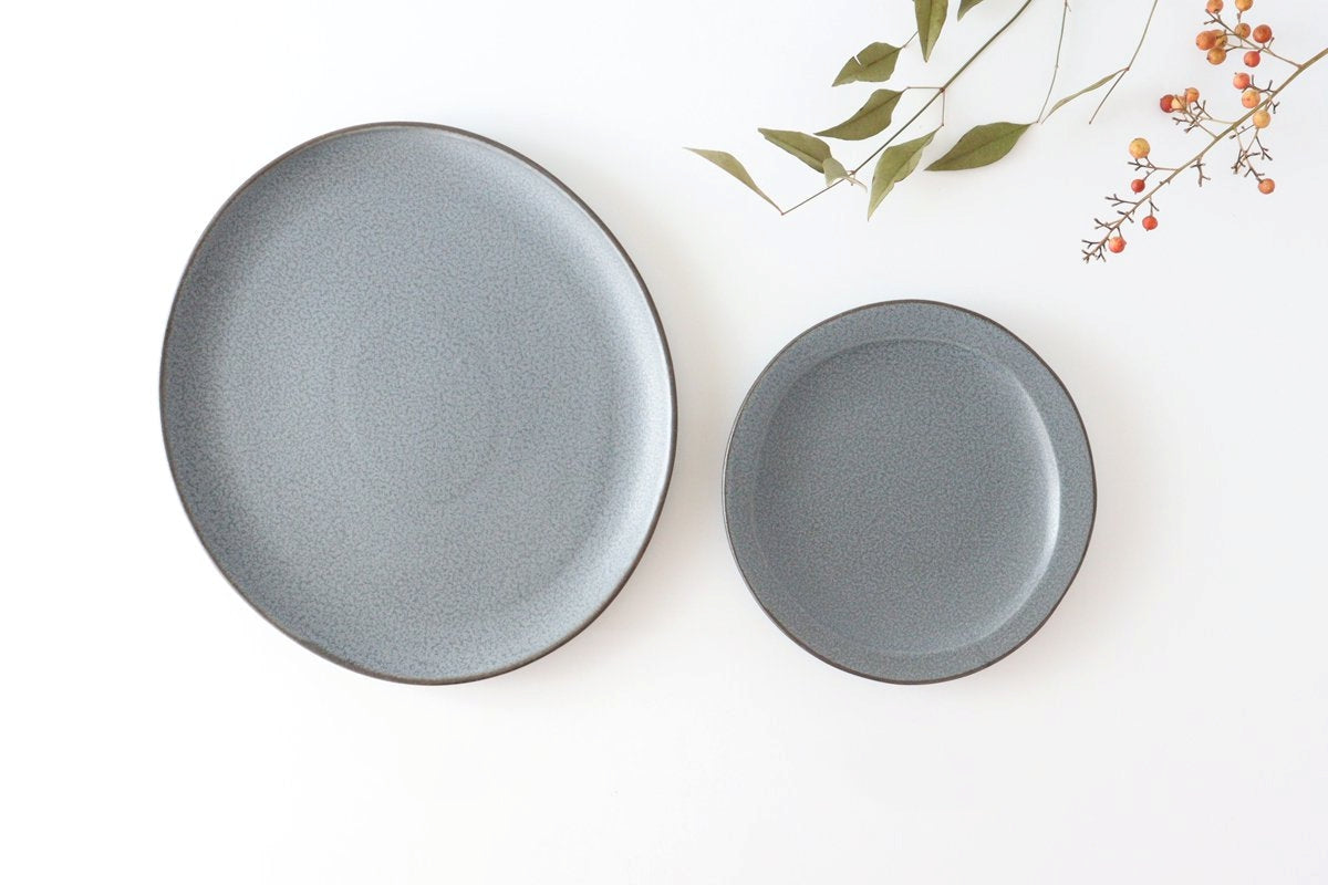 kei Large Plate Gray | Mino Ware