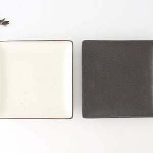 Square Plate Black 21cm/8.3in | Sushi Plate Mino Ware