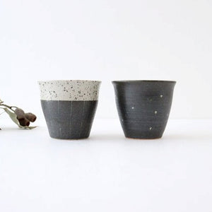 Japanese Cup Dot Black | Yunomi Shigaraki Ware