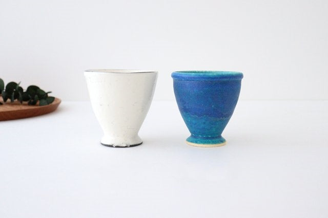 Sake Cup Goblet White | Shigaraki Ware