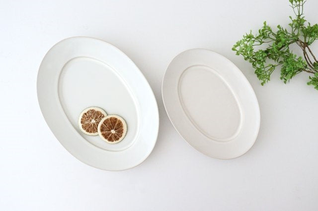 Kosen Kiln Oval Plate White L | Banko Ware